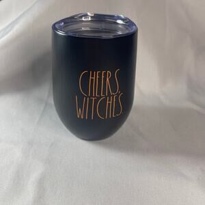 Rae Dunn Halloween Wine 12oz double walled stainless steel cup w lid